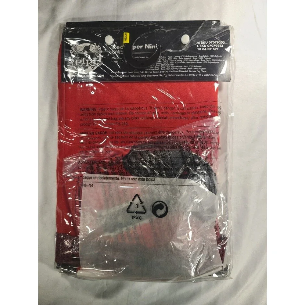 Spirit Halloween Red Viper Ninja Costume Child Medium 7-8